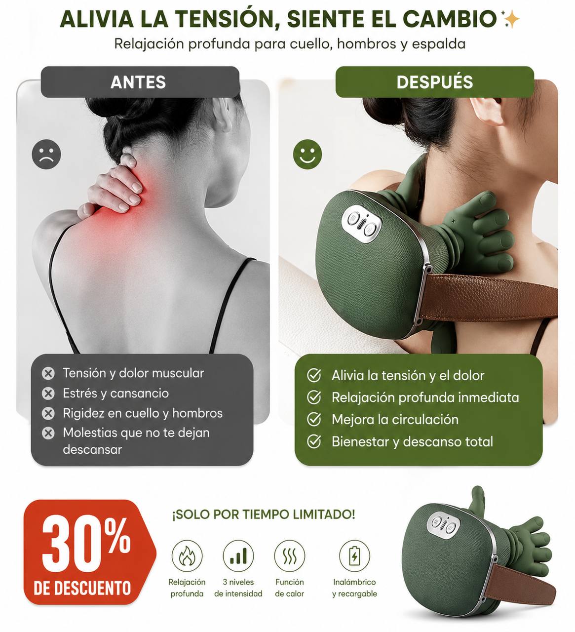 Masajeador Inteligente — Tu Spa Personal en Casa