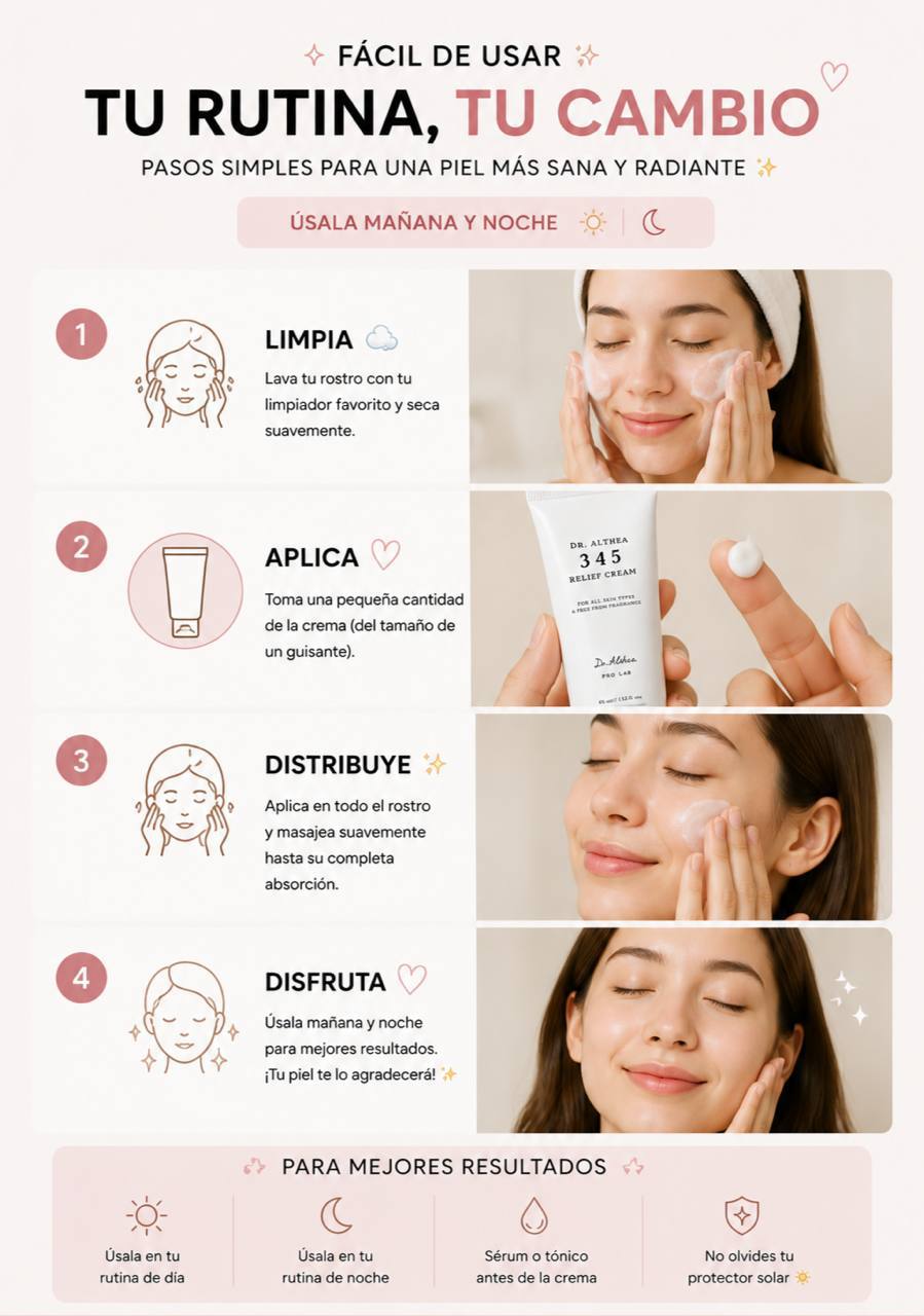 Dr. Althea 345. 🌿 Crema calmante que ayuda a reducir irritación, controlar grasa y mejorar manchas del acné.
