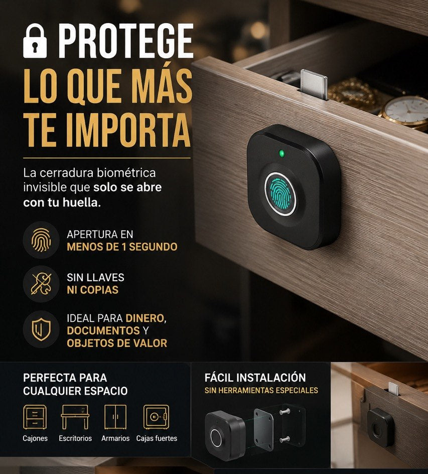🔒 SecureTouch Pro – Cerradura de Huella Digital
