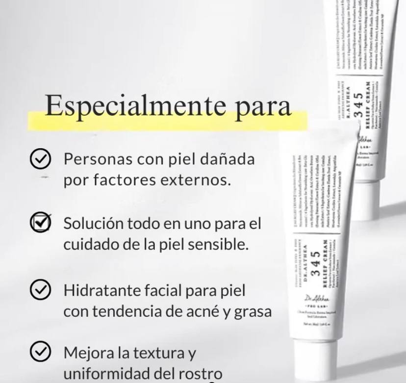 Dr. Althea 345. 🌿 Crema calmante que ayuda a reducir irritación, controlar grasa y mejorar manchas del acné.