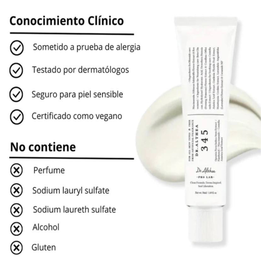 Dr. Althea 345. 🌿 Crema calmante que ayuda a reducir irritación, controlar grasa y mejorar manchas del acné.